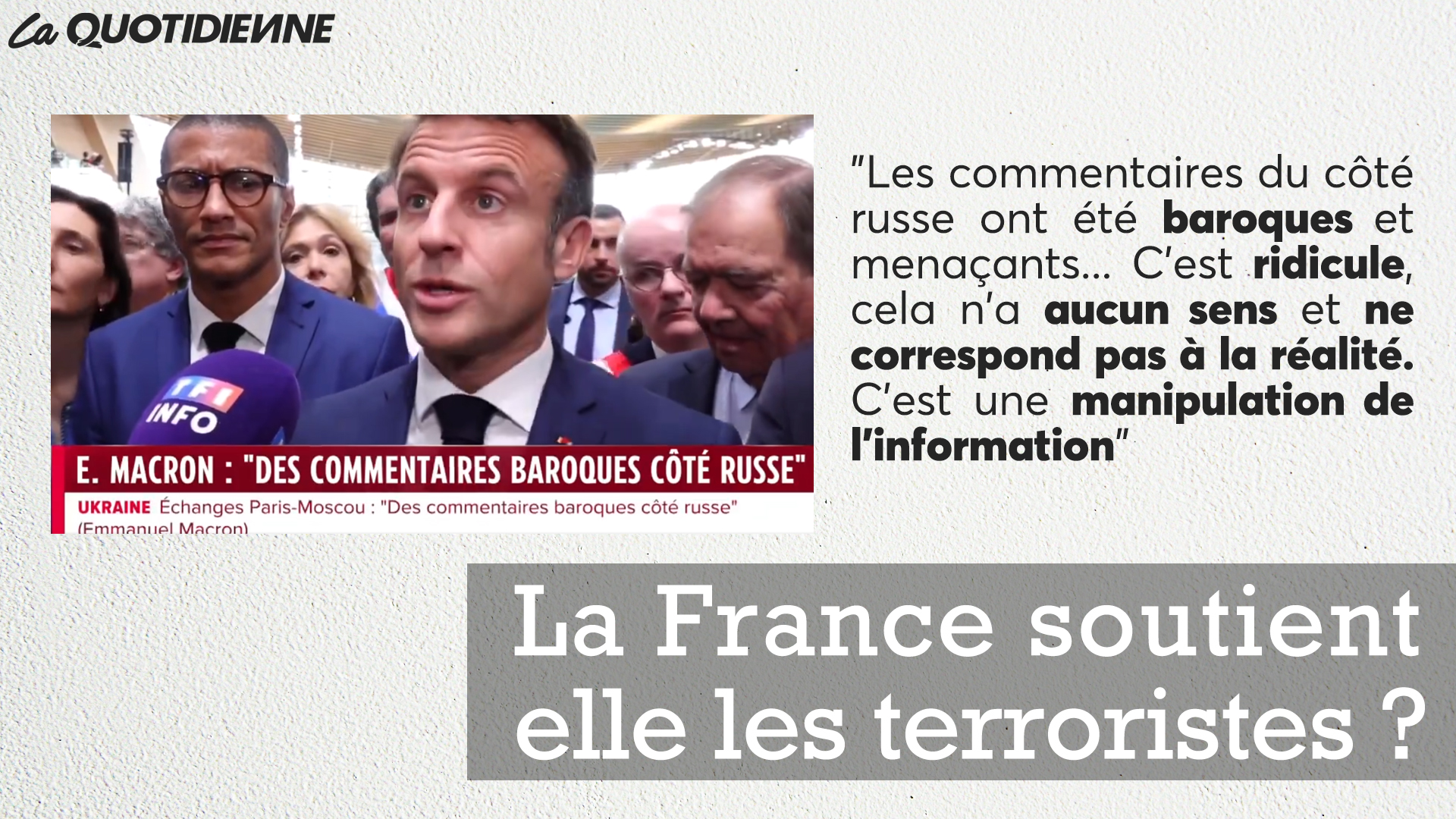 Épisode 842 : La France soutient elle les terroristes ?
