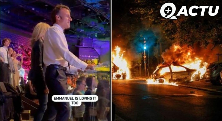 Pendant que la France brûle, Macron au concert d'Elton John